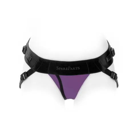 SpareParts Joque Cover Underwear Harness Purple (Double Strap) Size B Nylon