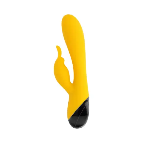 Selopa Buzzz Bunny Rechargeable Silicone Flexible Rabbit Vibrator Yellow