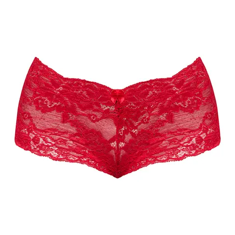 Magic Silk Sugar High Lace Boy Short Red L/XL