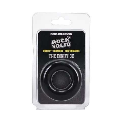 Rock Solid The Donut 3X Cock Ring Black