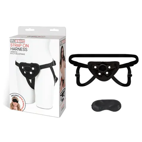 Lux Fetish Neoprene Strap-On Harness in Black