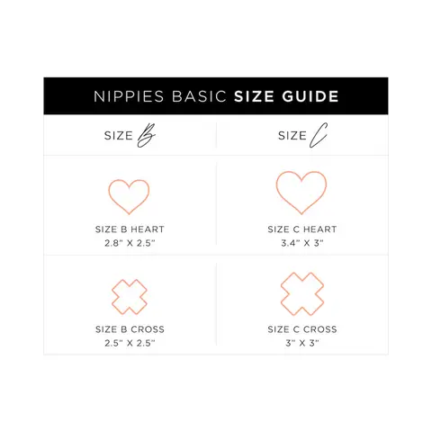 Nippies Basic Black Crosses Pasties Size B