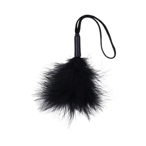 Sportsheets Sex & Mischief Peaches 'n CreaMe Wrist Feather Tickler in Black