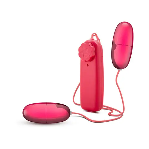 B Yours Double Pop Eggs Remote-Controlled Dual Bullet Vibrator in Cerise