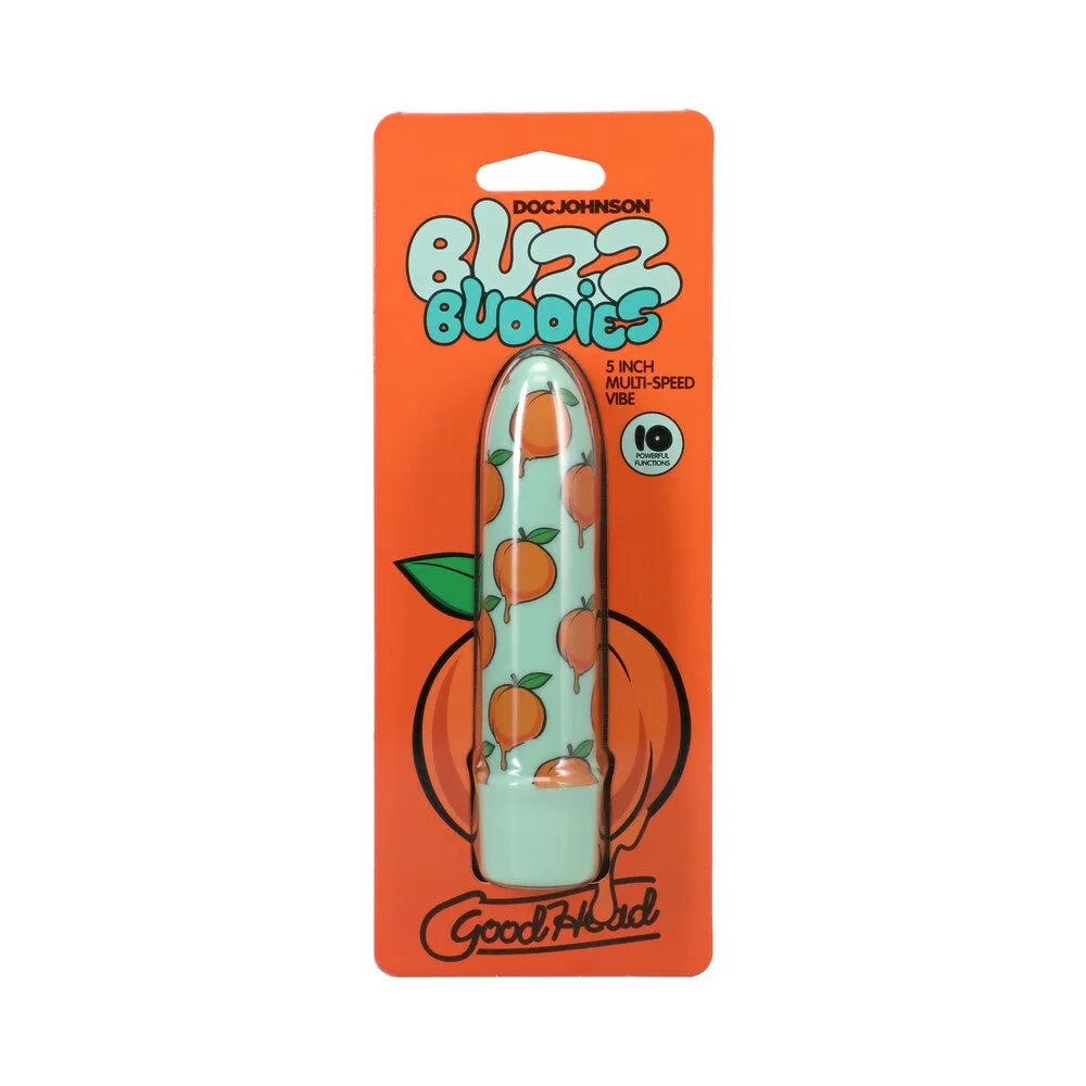 GoodHead Buzz Buddies 5 in. Muti-Speed Vibe Peaches
