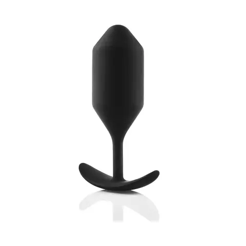 b-Vibe Snug Plug 4 Weighted Silicone Anal Plug in Black