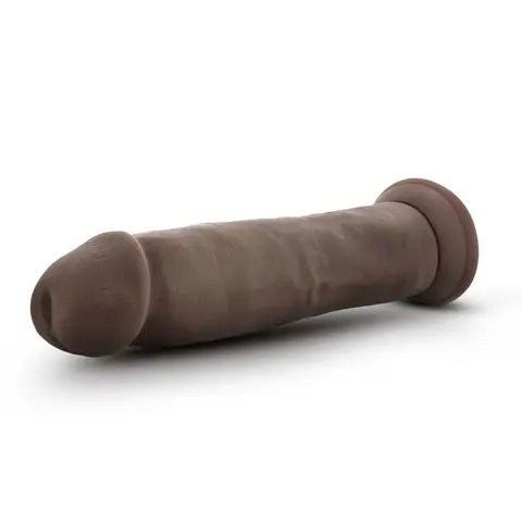 Dr. Skin Plus Thick 9 in. Triple Density Posable Dildo in Brown