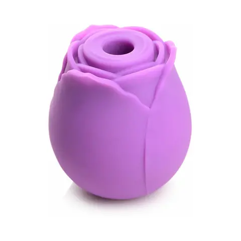 Curve Toys Gossip Cum Into Bloom Rechargeable Silicone Clitoral Stimulator Rose Flirt in Violet