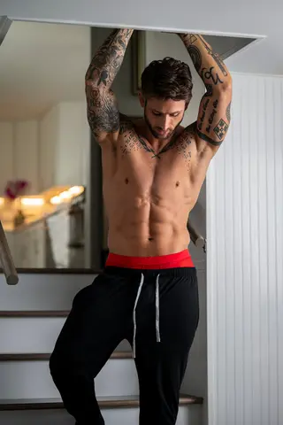 Male Power Mesh 2.0 Mini Short Red M