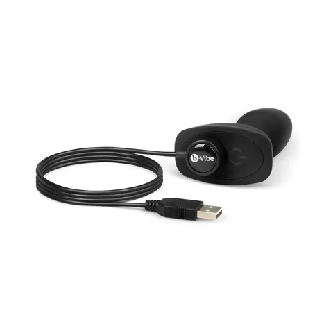 b-Vibe Rimming Petite Rotating and Vibrating Remote Control Plug in Black