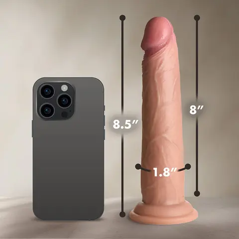 JOCK Real Skin 8.5 in. Silicone Dildo Medium