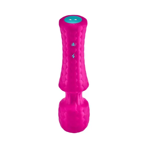 FemmeFunn Ultra Wand Mini Rechargeable Flexible Textured Silicone Vibrator in Pink