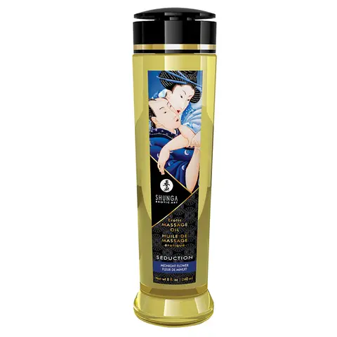 Shunga Erotic Massage Oil Seduction Midnight Flower 8 oz.