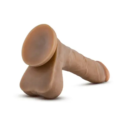 Au Naturel Mister Perfect 8.5 in. Posable Dual Density Dildo with Balls in Tan