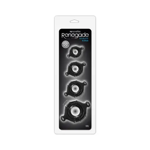 Renegade Vitality Rings 4-Pack in Black