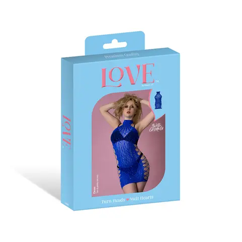 Magic Silk Seamless Dress Blue O/S