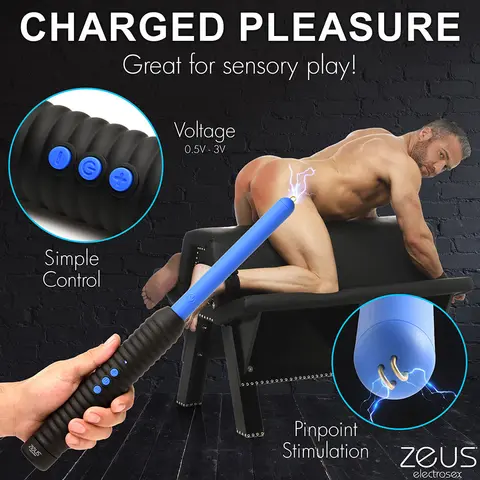 Zeus Electrosex Shock Rod E-Stim Zapping Wand