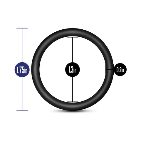 Performance VS1 Pure Premium Silicone Cockrings 3-Pack Medium Black