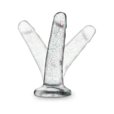 Naturally Yours 5.5 in. Glitter Dong Realistic Dildo Sparkling Clear