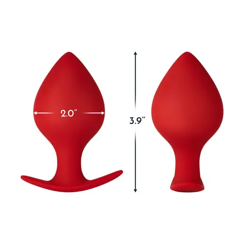 Forto F-60 Spade Silicone Anal Plug Medium in Red