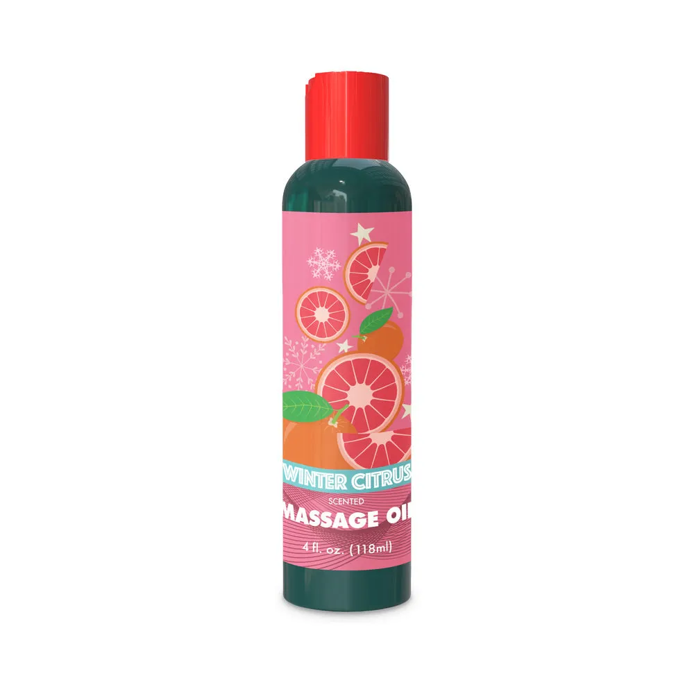 Holiday Massage Oil Winter Citrus 4 oz.