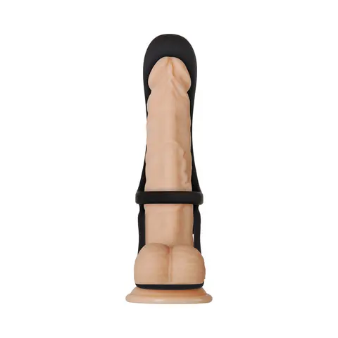 Zero Tolerance Vibrating Girth Enhancer Remote-Controlled Silicone Sheath Black