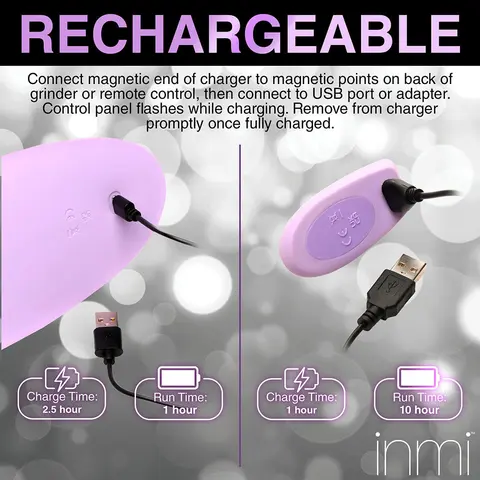 INMI Thrust 'N' Grind Thrusting & Vibrating with Remote Silicone Grinder