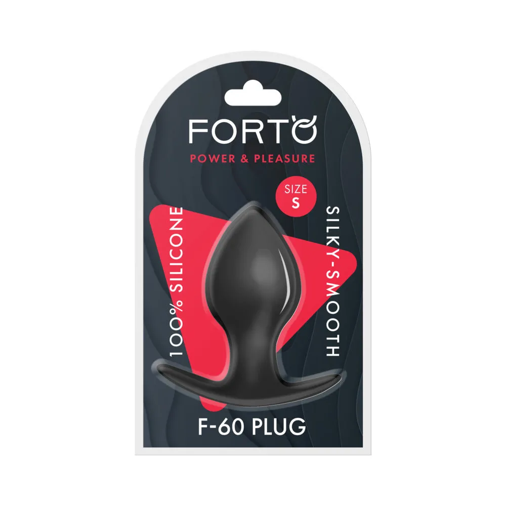 Forto F-60 Spade Silicone Anal Plug Small Black