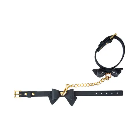 Temptasia Ardor Wrist & Ankle Restraints Black with Bow