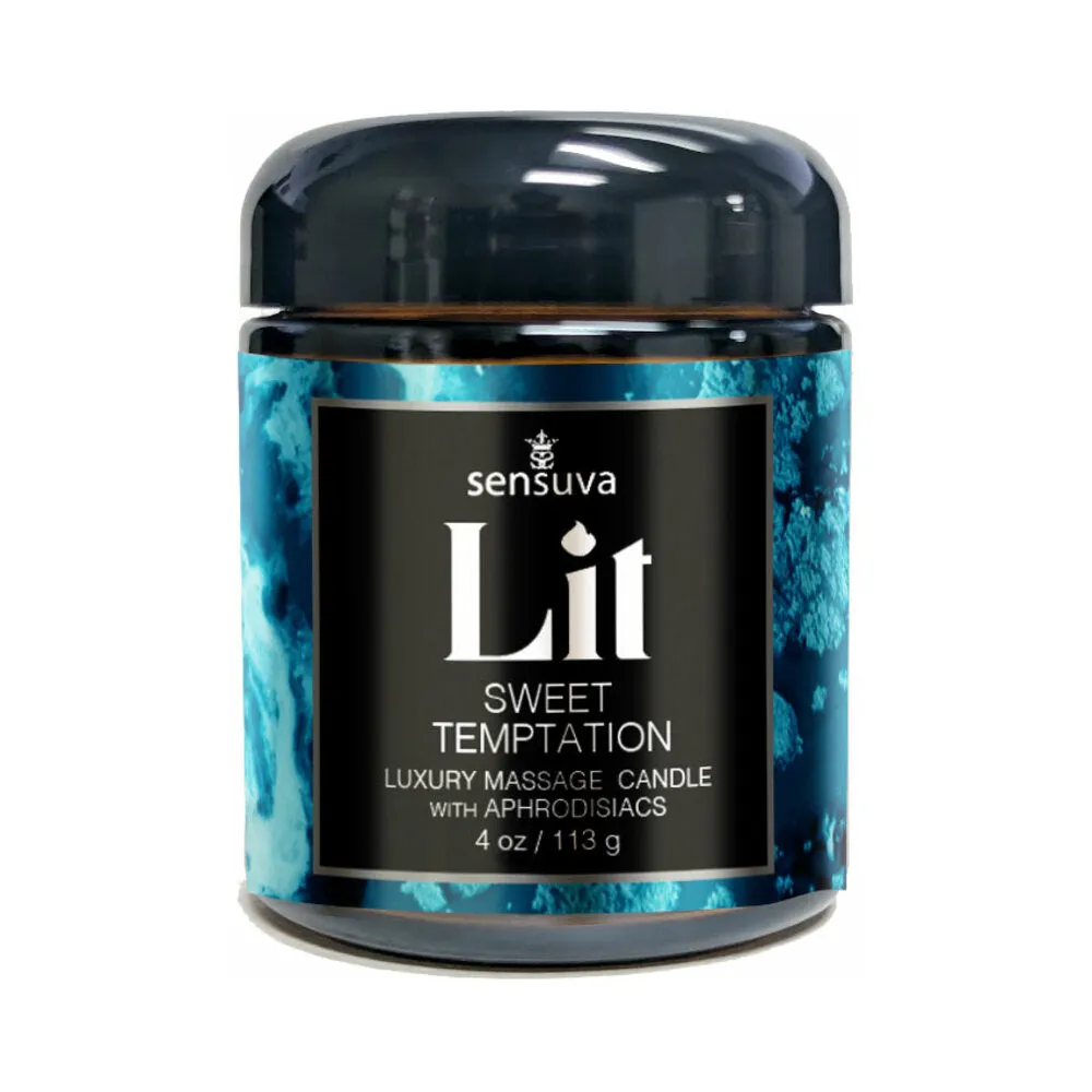 Sensuva Lit Sweet Temptation Luxury Massage Candle 4 oz.
