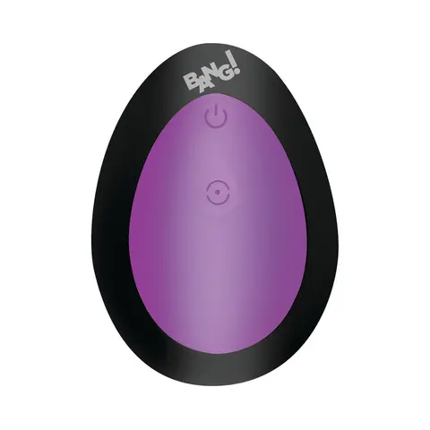BANG! Thrusting & Vibrating Silicone Butt Plug in Purple