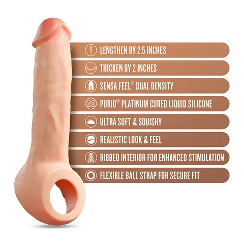 Performance Plus Thrive 2.5 in. Silicone Penis Xtender Beige