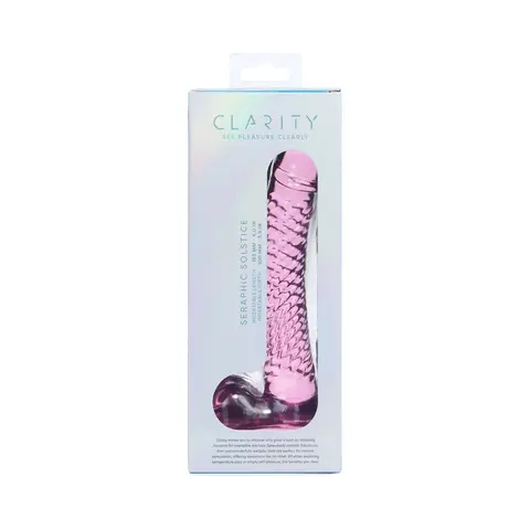 Clarity Seraphic Solstice Blush Glass Dildo