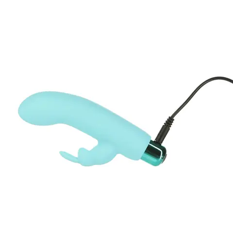Powerbullet Alice's Bunny Rechargeable Bullet Vibrator with Silicone Rabbit Sleeve in Teal