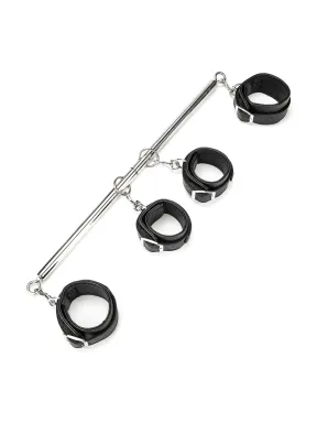 expandable spreader bar set 24 inch - 36 inch with detachable ankle & wrist cuffs