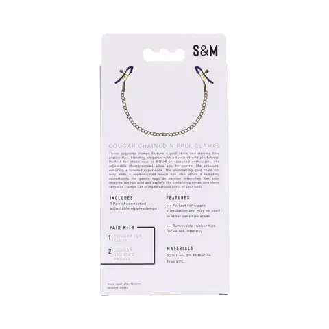 Sportsheets Sex & Mischief Cougar Chained Nipple Clamps