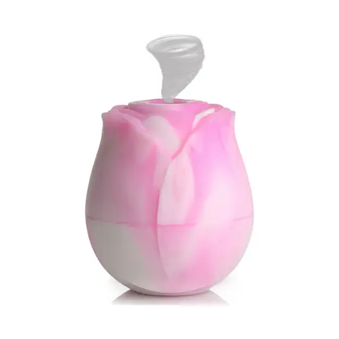 Curve Toys Gossip Cum Into Bloom Rechargeable Silicone Clitoral Stimulator Rose Flirt