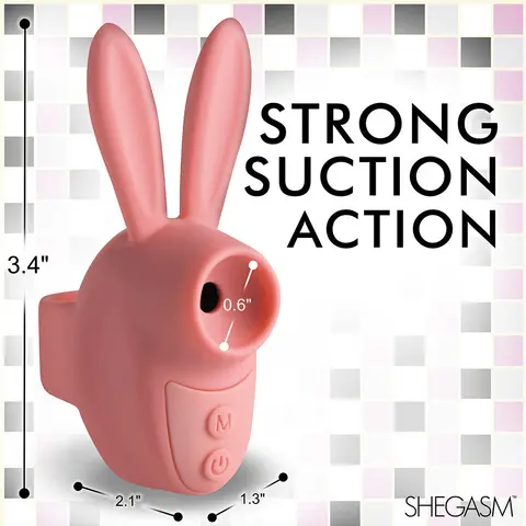 Shegasm Sucky Bunny Clit Stimulator in Pink