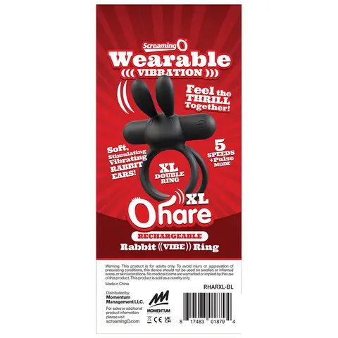 Screaming O Rechargeable Ohare XL in Black