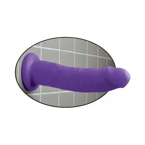 Dillio 9 in. Realistic Dildo With Suction Cup Purple