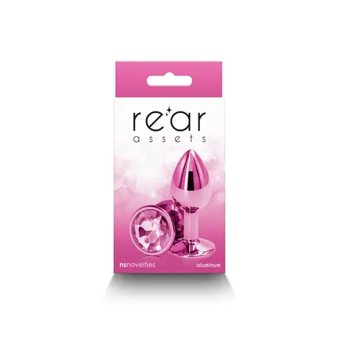 Rear Assets Metal Anal Plug Small in Pink