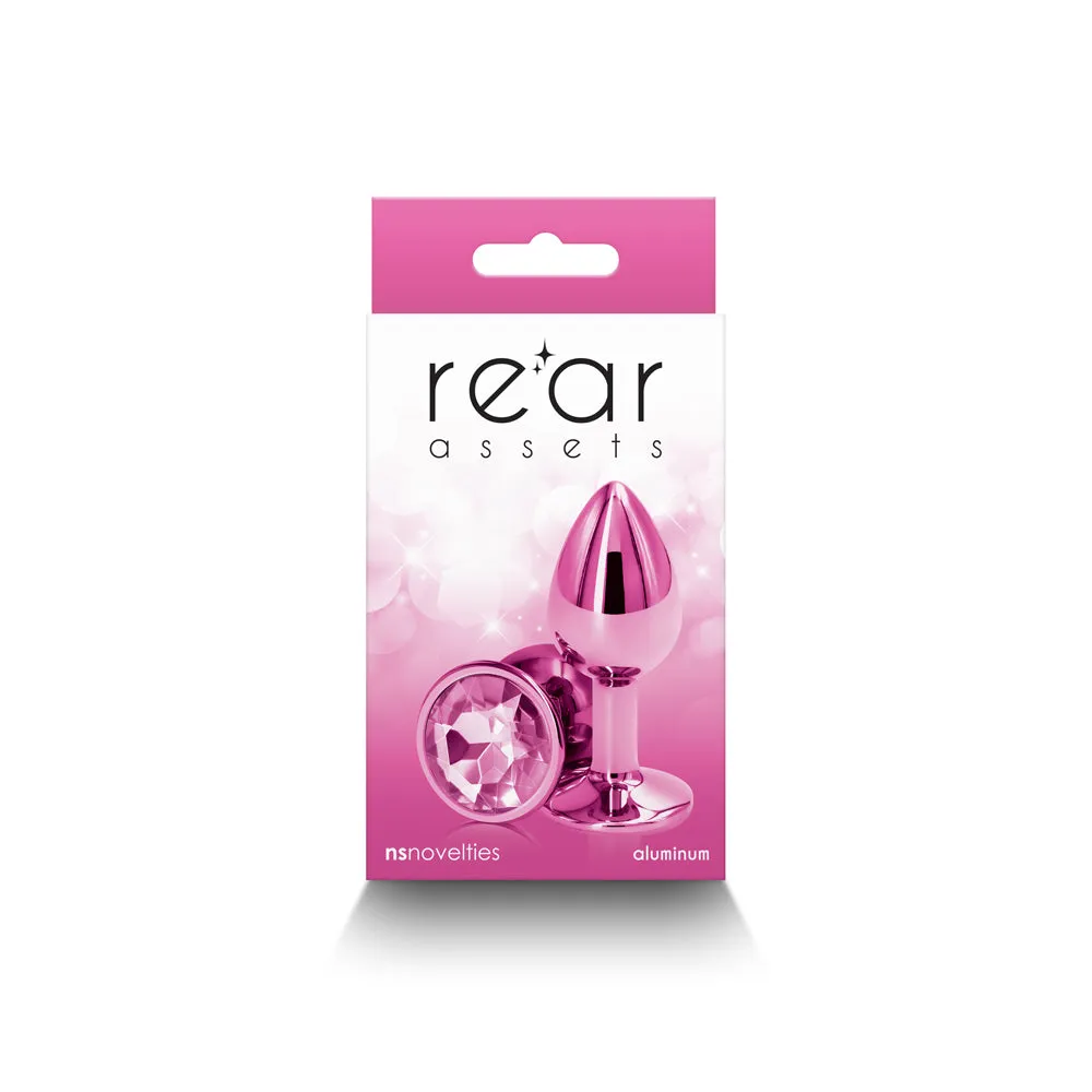 Rear Assets Metal Anal Plug Small in Pink