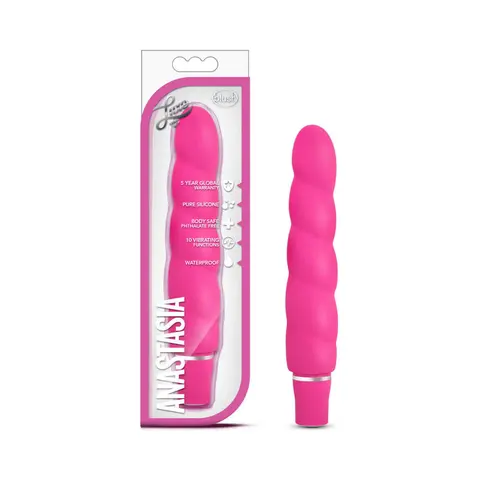 Luxe Anastasia Silicone Slimline Vibrator Pink
