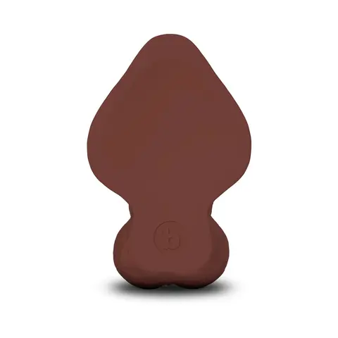 b-Vibe Slipskin Realistic Silicone Dildo 8 in. Curved in Brown