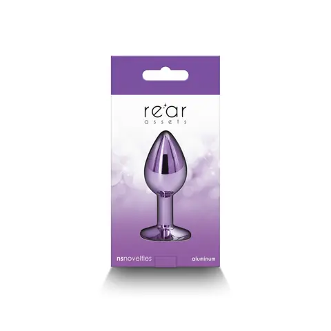 Rear Assets Metal Anal Plug Small in Purple