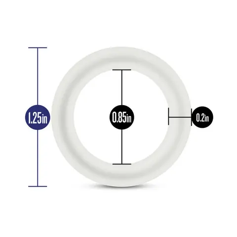 Performance VS2 Pure Premium Silicone Cockrings 3-Pack Small in White