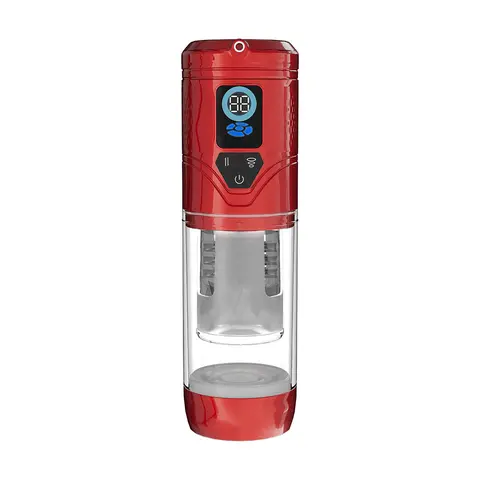 PUMPED Sensurge Automatic Rechargeable Heating Suction Masturbator in Red