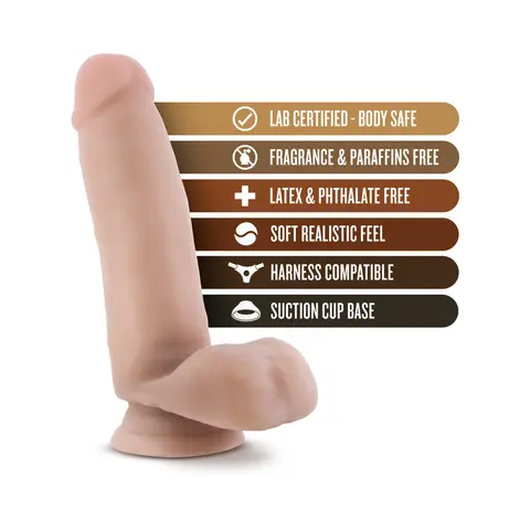 Coverboy The Surfer Dude Realistic 7 in. Dildo with Balls Beige