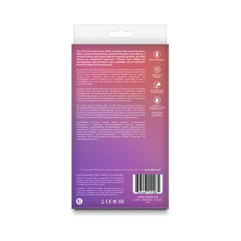 Colours Curve Vibrating 6 in. Dildo in Pink
