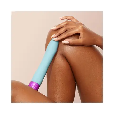 FemmeFunn Densa Bullet Rechargeable Dual Density Silicone Slimline Vibrator in Blue